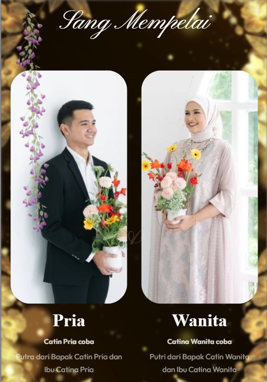 Floral Elegan- Black Gold Premium